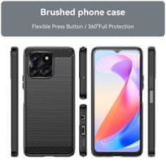 Techsuit Pouzdro Carbon Bush TPU pre Honor X6a - Černá KP29992