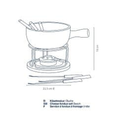 Kela Sýrové fondue NATURA 10-dílné keramika, nerez, chróm, buk KL-61306