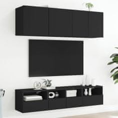 Vidaxl Nástěnná TV skříňka černá 40 x 30 x 30 cm kompozitní dřevo