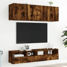 Vidaxl Nástěnné TV skříňky 2 ks kouřový dub 40 x 30 x 30 cm kompozit