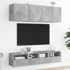 Vidaxl Nástěnné TV skříňky 2 ks betonově šedé 40 x 30 x 30 cm kompozit