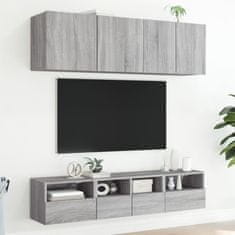 Vidaxl Nástěnná TV skříňka šedá sonoma 40x30x30 cm kompozitní dřevo