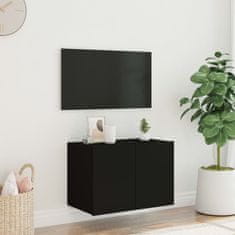 Vidaxl Nástěnná TV skříňka s LED osvětlením černá 60 x 35 x 41 cm