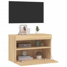 Vidaxl Nástěnná TV skříňka s LED osvětlením dub sonoma 60 x 30 x 40 cm