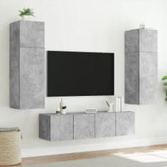 Vidaxl Nástěnná TV skříňka s LED osvětlením betonově šedá 80x35x41 cm