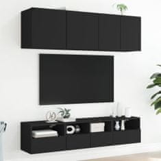 Vidaxl Nástěnné TV skříňky 2 ks černé 40 x 30 x 30 cm kompozitní dřevo