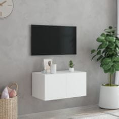 Vidaxl Nástěnná TV skříňka s LED osvětlením bílá 60 x 35 x 31 cm