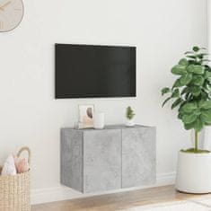 Vidaxl Nástěnná TV skříňka s LED osvětlením betonově šedá 60x35x41 cm