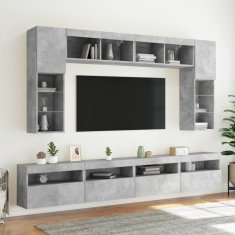 Vidaxl Nástěnná TV skříňka s LED osvětlením betonově šedá 60x30x40 cm