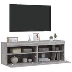 Vidaxl Nástěnné TV skříňky s LED 2 ks šedé sonoma 60 x 30 x 40 cm