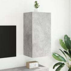 Vidaxl Nástěnná TV skříňka s LED osvětlením betonově šedá 40,5x35x80cm