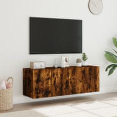 Vidaxl Nástěnné TV skříňky s LED 2 ks kouřový dub 60 x 35 x 41 cm