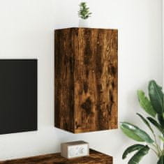 Vidaxl Nástěnná TV skříňka s LED osvětlením kouřový dub 40,5x35x80 cm