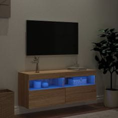 Vidaxl Nástěnná TV skříňka s LED osvětlením dub sonoma 100x30x40 cm