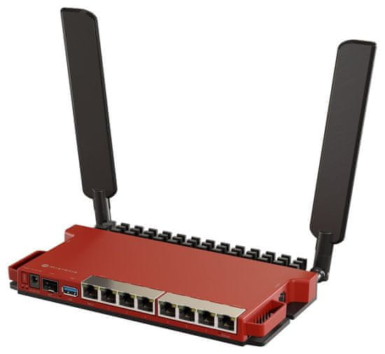 Mikrotik L009UiGS-2HaxD-IN, ARM CPU, 512MB RAM, Wi-Fi 6 (802.11ax), 8x GLAN, PoE in/out, SFP, USB 3.0, L5