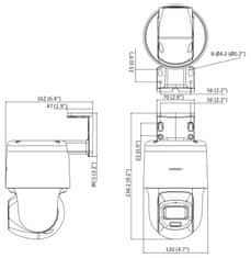 HiLook PTZ kamera PTZ-N2C200C-DE(F1)(O-STD)/ PTZ/ 2Mpix/ Objektiv 4 mm/ColorVu/ LED 30m/ krytí IP66