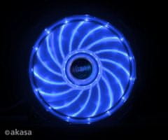 Akasa přídavný ventilátor Vegas LED 12 cm modrá