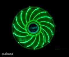 Akasa přídavný ventilátor Vegas LED 12 cm zelená