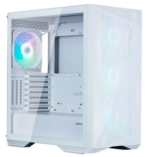 Zalman skříň Z9 Iceberg white / Middle tower / ATX / 4x140mm fan ARGB / temperované sklo / bílá