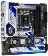 ASRock B760M PG SONIC WIFI / Intel B760 / LGA1700 / 4x DDR5 / 3x M.2 / HDMI / DP / USB-C / WiFi / mATX