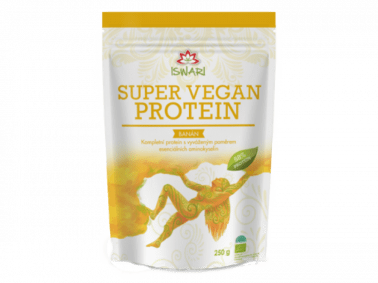 Iswari Super vegan protein banán BIO 1 x 250 g