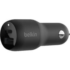 Belkin BoostCharge Duální USB + USB-C nabíječka do auta 37W