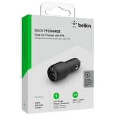 Belkin BoostCharge Duální USB + USB-C nabíječka do auta 37W