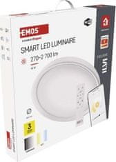 Emos Chytré LED svítidlo GoSmart, přisazené, kruhové, 45W, CCT, stmívatelné, Wi-Fi