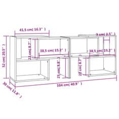 Vidaxl TV skříňka dub sonoma 104 x 30 x 52 cm kompozitní dřevo