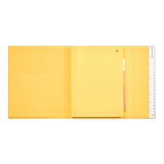 Pantone Zápisník s tužkou a pravítkem, linkovaný - Yellow 012