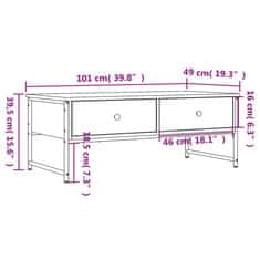 Vidaxl Konferenční stolek kouřový dub 101x49x39,5 cm kompozitní dřevo