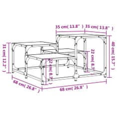 Vidaxl Konferenční stolek dub sonoma 68 x 68 x 40 cm kompozitní dřevo