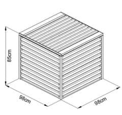 Rojaplast kompostér plechový PREMIUM 98 × 98 × 85 cm