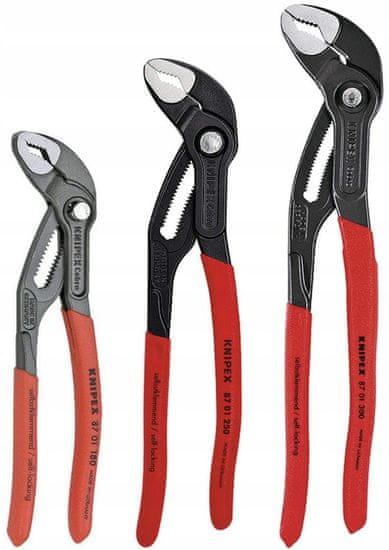 Knipex Nastavovací kleště na trubky, sada 3 ks COBRA KNIPEX 00 20 09 V02