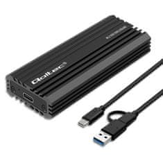 Qoltec Pouzdro NV2270 | NVMe | USB-C | 2TB pro M.2 SSD | SATA | NVMe | USB-C | 2TB