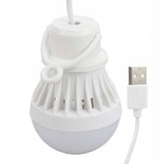 GFT Kempingová LED lampa USB, 2,5W, 1m bílá