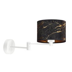 LYSNE.PL Nastavitelná nástěnná lampa pro čtení BRAGE MARBLE, bílá/černá