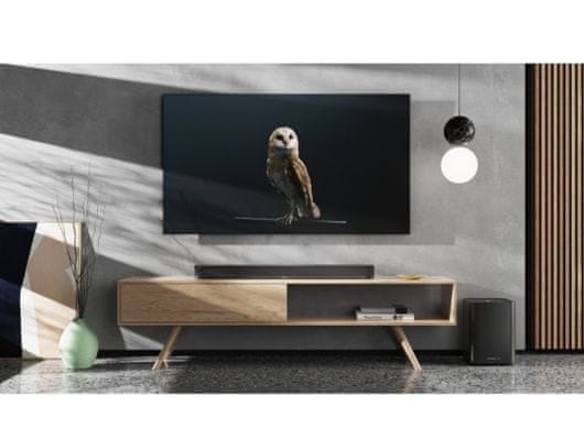  moderná zvuková lišta soundbar sennheiser ambeo soundbar plus so skvelým zvukom dolby atmos dts x digitálny zosilňovač perfektný Bluetooth chromecast airplay spotify connect hdmi s earc 