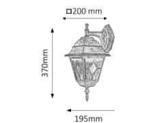 Rabalux  Venkovní nástěnná lampa Monaco max. 60W | E27 | IP43 - antická zlatá, 8181