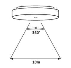 Rabalux  LED stropní svítidlo ZENON 24W | 2400lm | 3000-4000-6000K | IP54 | senzor, kruhové bílé