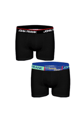 John Frank Pánské boxerky JF2BHYPE05 2Pack, Černá, XL