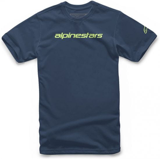 Alpinestars triko LINEAR WORDMARK navy/lime