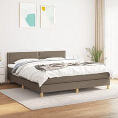 shumee Box spring postel s matrací taupe 180x200 cm textil