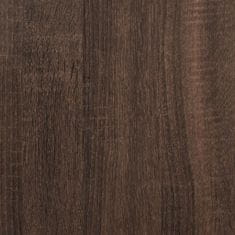 Vidaxl Psací stůl hnědý dub 140 x 50 x 75 cm kov a kompozitní dřevo