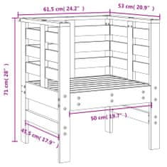 Vidaxl Zahradní židle 2 ks 61,5 x 53 x 71 cm masivní dřevo douglasky