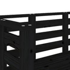 Vidaxl Zahradní lavice černá 111,5 x 53 x 71 cm masivní borové dřevo