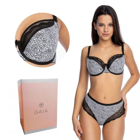 Gaia Podprsenka GAIA Semi-soft Teona 1152 polovyztužená černobílá 65K