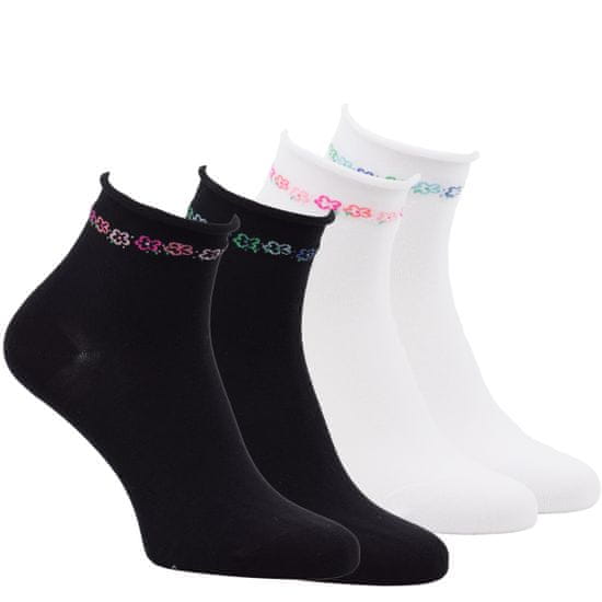 Zdravé Ponožky Zdravé ponožky kotníkové dámské bavlněné jednobarevné zdravotní ruličkové ponožky 6301224 4pack