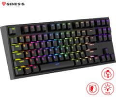 Genesis Thor 404 TKL gaming tipkovnica, RGB LED, črna