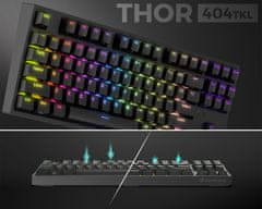 Genesis Thor 404 TKL gaming tipkovnica, RGB LED, črna